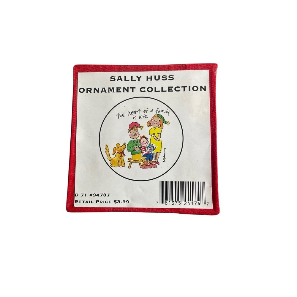 Sally Huss Ornament Collection Reverse Painted NOS In Original Box 2003
